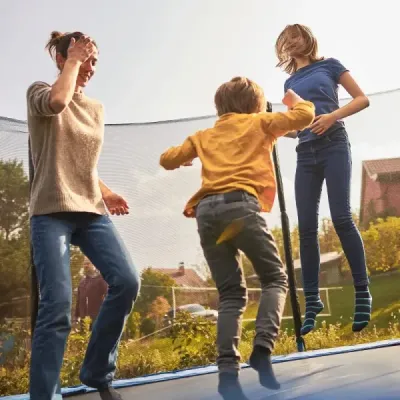 Bezpečnostní síť na trampolínu pro zahradní trampolíny Náhradní vnější síť se zipem a přezkami ? 305 cm