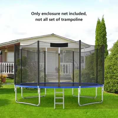 Bezpečnostní síť na trampolínu pro zahradní trampolíny Náhradní vnější síť se zipem a přezkami ? 305 cm