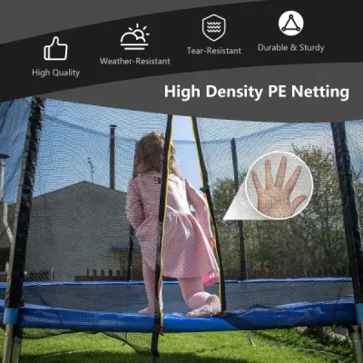 Bezpečnostní síť na trampolínu pro zahradní trampolíny Náhradní vnější síť se zipem a přezkami ? 305 cm