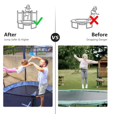Bezpečnostní síť na trampolínu pro zahradní trampolíny Náhradní vnější síť se zipem a přezkami ? 305 cm