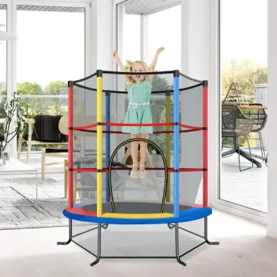 Zahradní trampolína Ø165cm s ochrannou sítí, nosnost trampolíny až 135kg, barevná