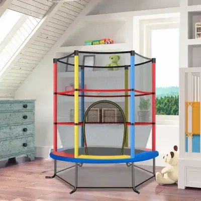 Zahradní trampolína Ø165cm s ochrannou sítí, nosnost trampolíny až 135kg, barevná