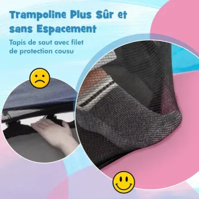 Ø165cm zahradní trampolína s bezpečnostní sítí Trampolína do 135KG s nosností pro děti od 3 let Macaron