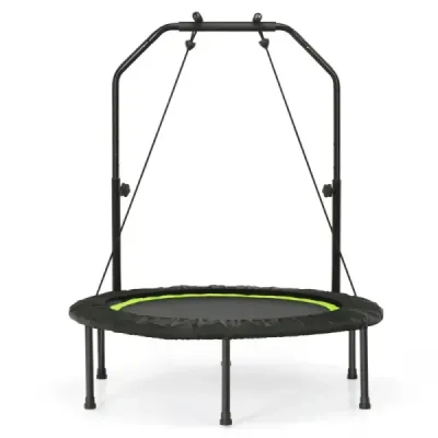 40palcová fitness trampolína pro dospělé se 2 odporovými pásy - zelená