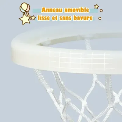 Sada basketbalového koše 3 v 1 výškově nastavitelný basketbalový stojan a fotbalová branka a hra na házení kroužků