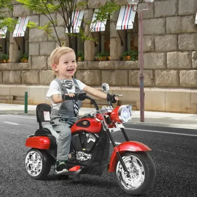 Motorka ve stylu chopperu elektrická motorka dětská motorka 91 x 48 x 64 cm červená + černá