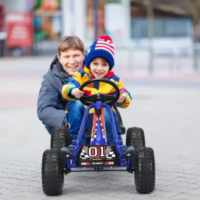 Gokartový vozík Gokart s pedálem ruční brzdy Auto s pedálem 30 kg Pedál Vozidlo s pedálem 3-6 let Modré