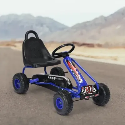 Gokartový vozík Gokart s pedálem ruční brzdy Auto s pedálem 30 kg Pedál Vozidlo s pedálem 3-6 let Modré
