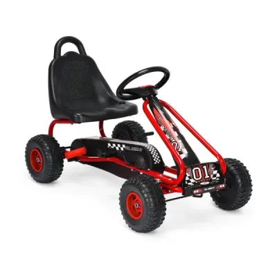 Go Kart Motokára s ruční brzdou Šlapací auto 30 kg Šlapací vůz Šlapací vůz 3-6 let Červená barva