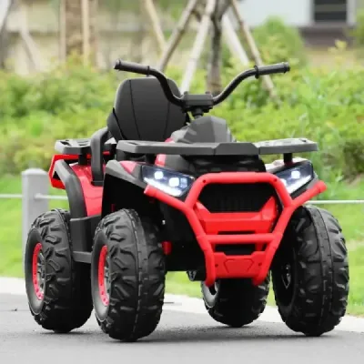 12V elektrická dětská čtyřkolka se světlomety 4 kola dětské dětské auto elektrické autíčko pro děti od 3 let červené