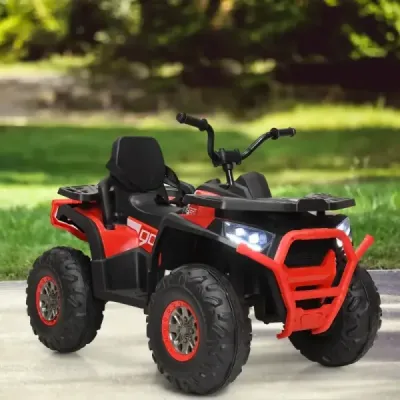 12V elektrická dětská čtyřkolka se světlomety 4 kola dětské dětské auto elektrické autíčko pro děti od 3 let červené
