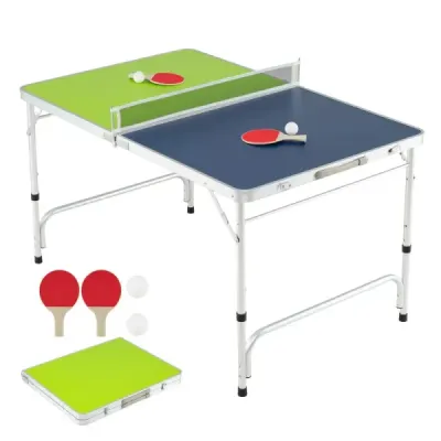 120 x 76 cm přenosný stůl na stolní tenis skládací mini set na stolní tenis pro děti a dospělé se síťkou