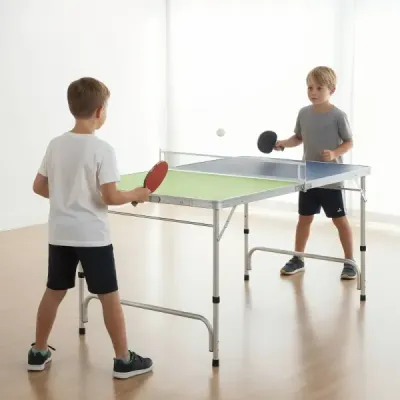 120 x 76 cm přenosný stůl na stolní tenis skládací mini set na stolní tenis pro děti a dospělé se síťkou