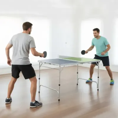 120 x 76 cm přenosný stůl na stolní tenis skládací mini set na stolní tenis pro děti a dospělé se síťkou