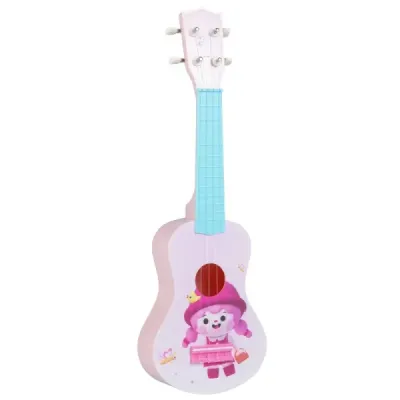 21palcové ukulele pro děti, mini hračkové ukulele se 4 nylonovými strunami a 12 pražci pro začátečníky, růžové