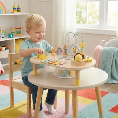 7 v 1 aktivní stůl pro batolata Montessori smyslové hračky od 12 měsíců dřevěný hudební stůl