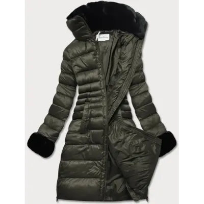 Prošívaná dámská zimní bunda MODA017 khaki
