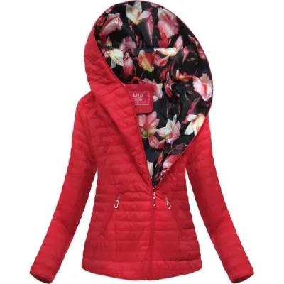 Dámská jarní bunda MODA015 červená