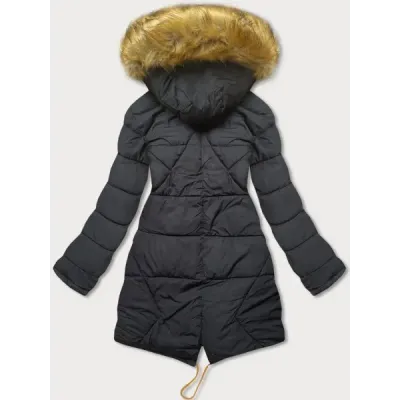 Dámská oboustranná zimní bunda MODA136 žluto-černá