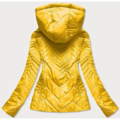 Dámská prošívaná jarní bunda MODA566 žlutá