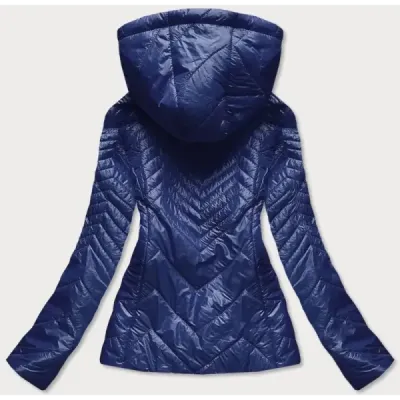 Dámská prošívaná jarní bunda MODA566 tmavě modrá