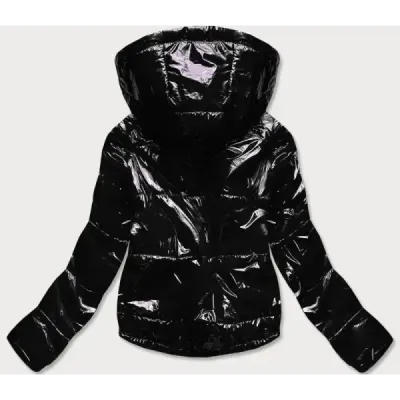 Dámská lesklá prošívaná jarní bunda MODA9560 černá
