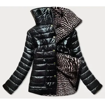 Krátká dámská zimní bunda s vysokým límcem MODA650A Krátká dámská zimní bunda s vysokým límcem MODA650A