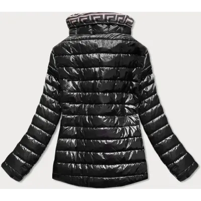 Krátká dámská zimní bunda s vysokým límcem MODA650A Krátká dámská zimní bunda s vysokým límcem MODA650A
