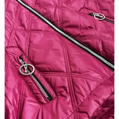Lehká dámská jarní bunda MODA004 růžová