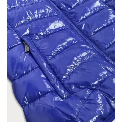 Lesklá dámská vesta MODA107 modrá