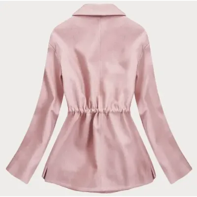 Krátký dámský kabát MODA727 růžový Krátký dámský kabát MODA727 růžový