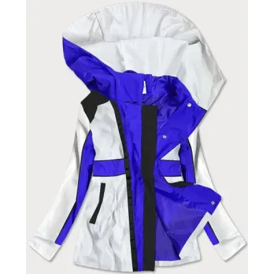 Dámská bunda MODA967 modro-bílá
