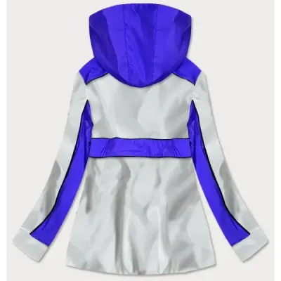 Dámská bunda MODA967 modro-bílá