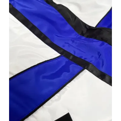 Dámská bunda MODA967 modro-bílá