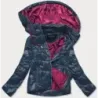 Dámská jarní bunda MODA005 modro-růžová