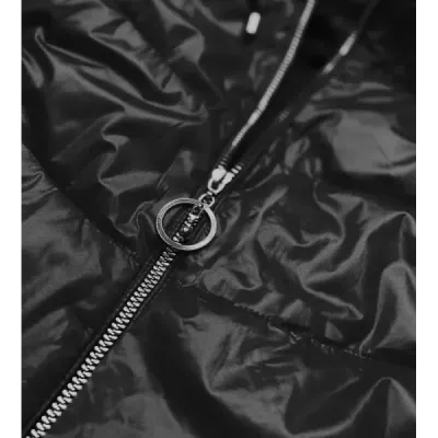 Dámská jarní bunda MODA005 černo-zelená