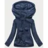 Plyšová dámská mikina MODA033 tmavě modrá