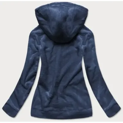 Plyšová dámská mikina MODA033 tmavě modrá