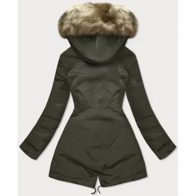 Dámská oboustranná zimní bunda MODA555 zelená