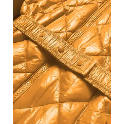 Lesklá dámská zimní bunda MODA756 žlutá