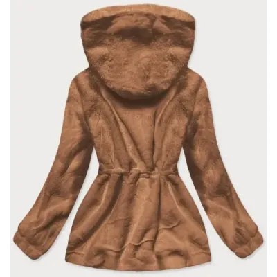 Dámská kožešinová bunda MODA596 hnědá