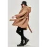 Dámský kabát MODA229 hnědý