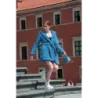 Dámský kabát MODA229 modrý