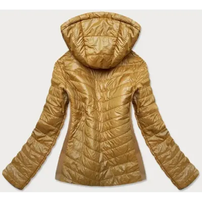 Prošívaná dámská oboustranná bunda MODA844 žlutá