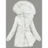 Dámská bunda s kapucí MODA1030 bílá