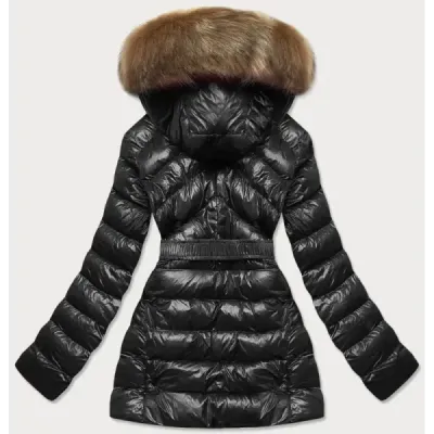 Dámská lesklá zimní bunda MODA674 černá