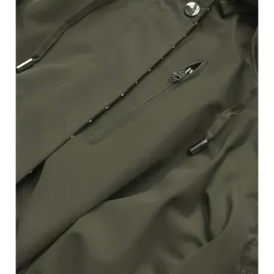 Dámská přechodná bunda 2v1 MODA702 khaki-limetka