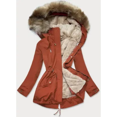 Dámská zimní bunda MODA553 hnědá