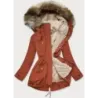Dámská zimní bunda MODA553 hnědá
