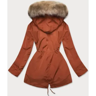 Dámská zimní bunda MODA553 hnědá